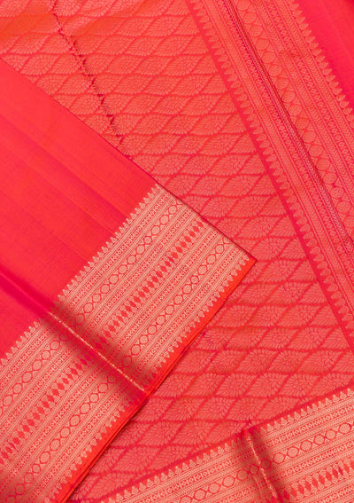 Red Zariwork Pure Silk Saree-Koskii