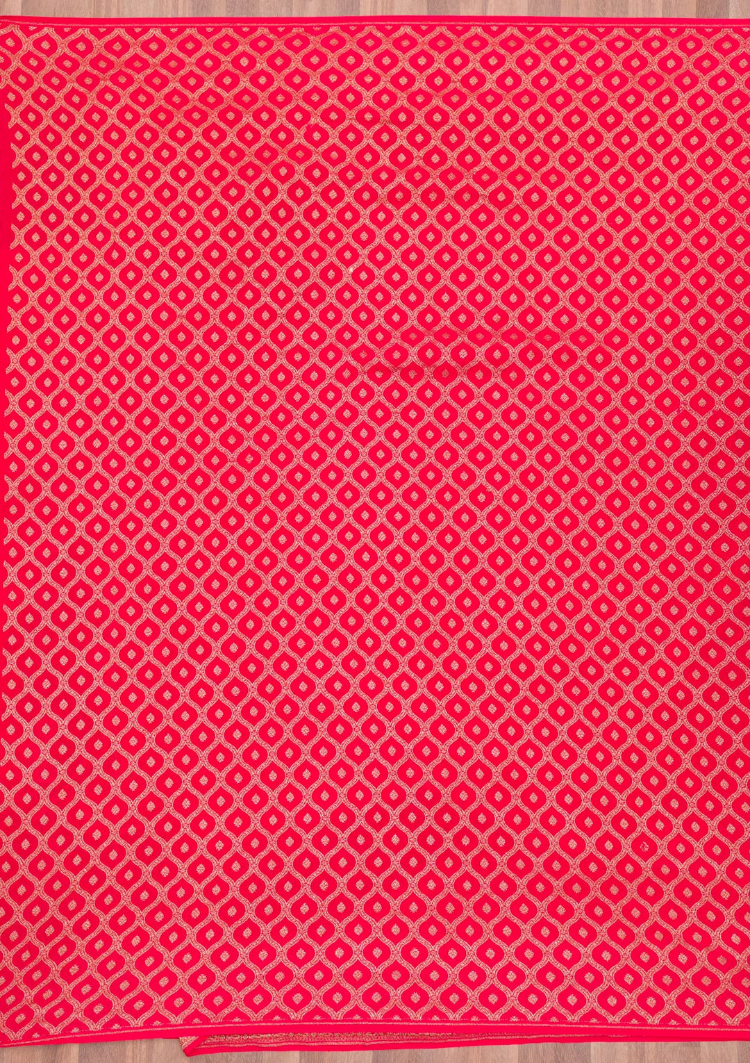 Red Zariwork Pure Silk Saree-Koskii