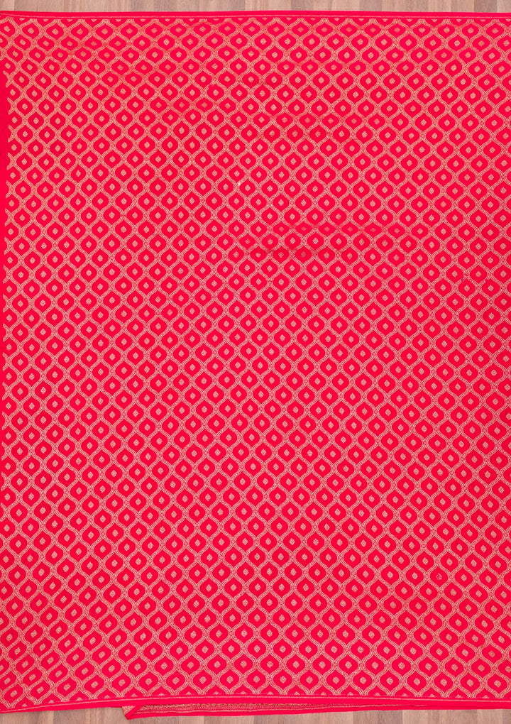 Red Zariwork Pure Silk Saree-Koskii