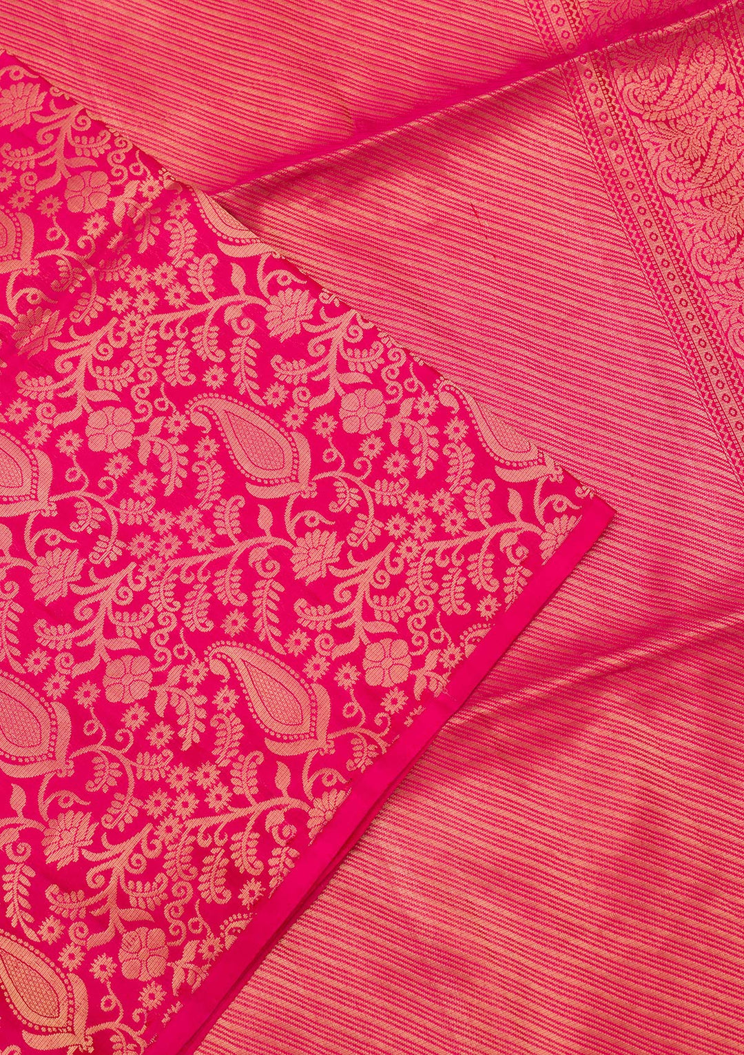 Red Zariwork Pure Silk Saree-Koskii