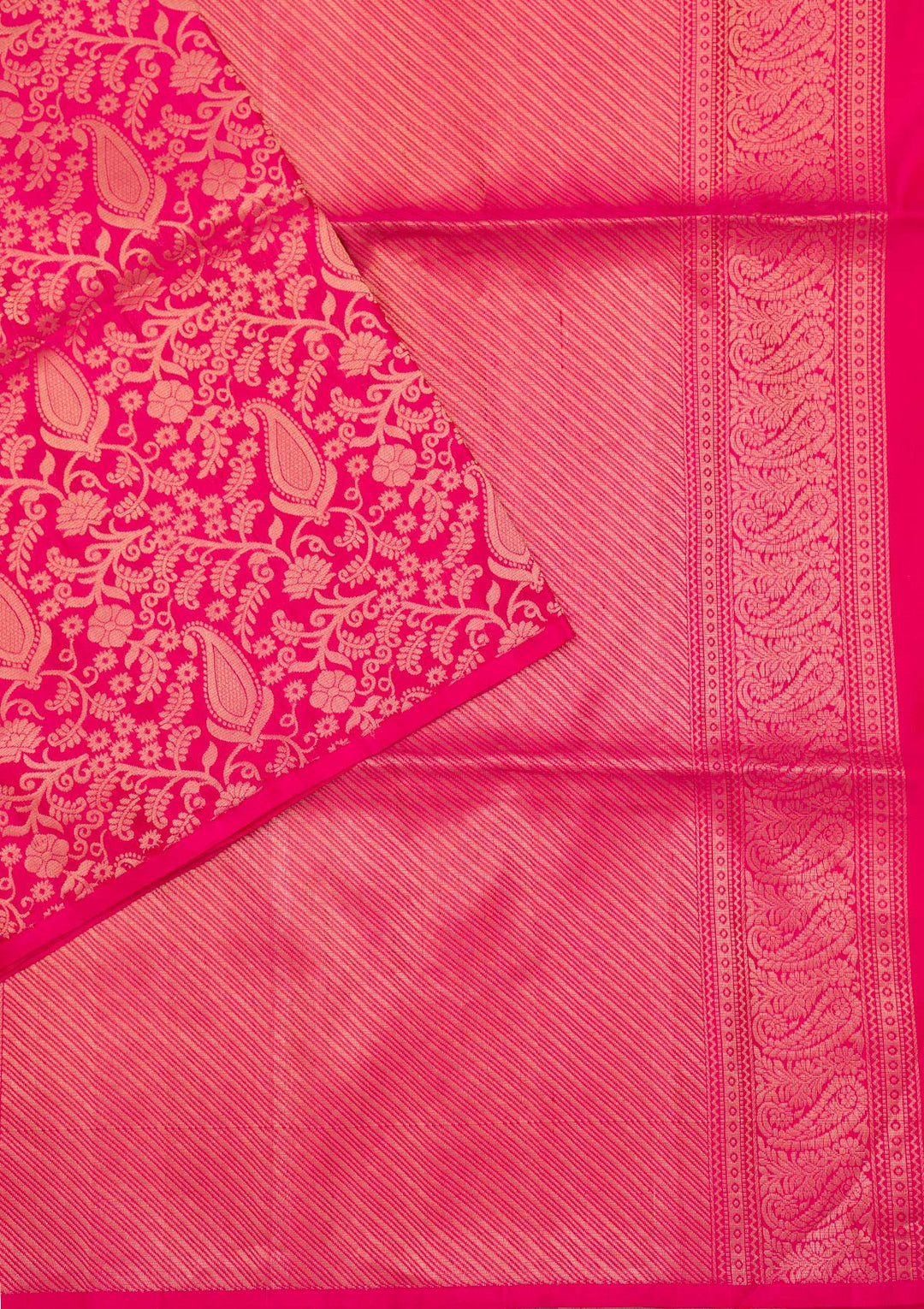 Red Zariwork Pure Silk Saree-Koskii