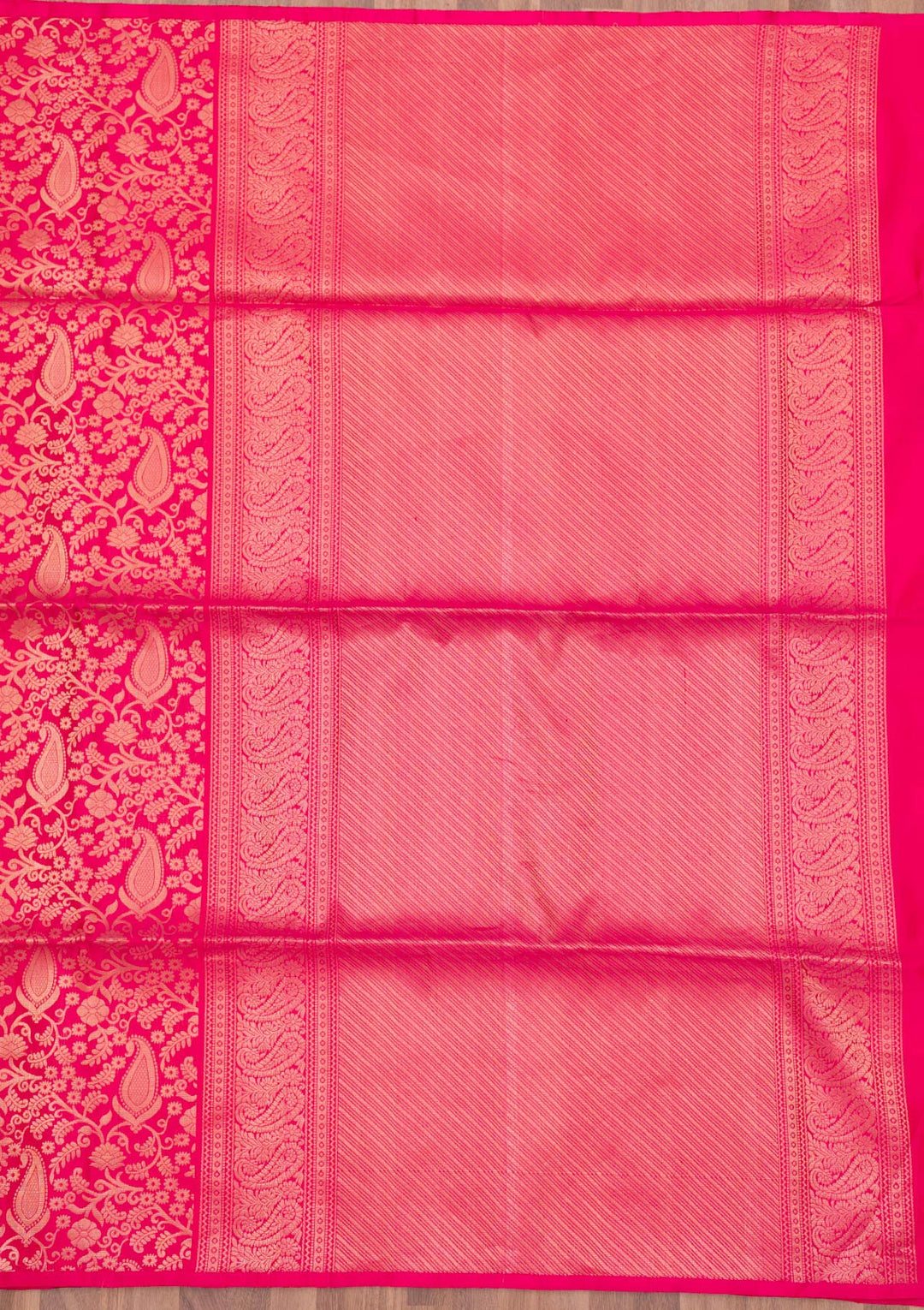 Red Zariwork Pure Silk Saree-Koskii