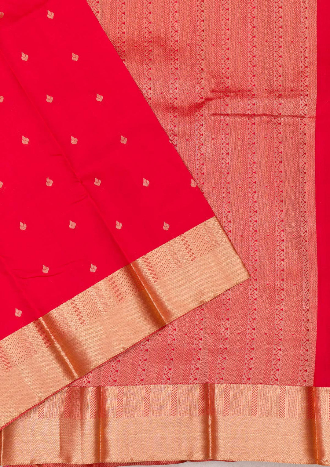 Red Zariwork Pure Silk Saree-Koskii