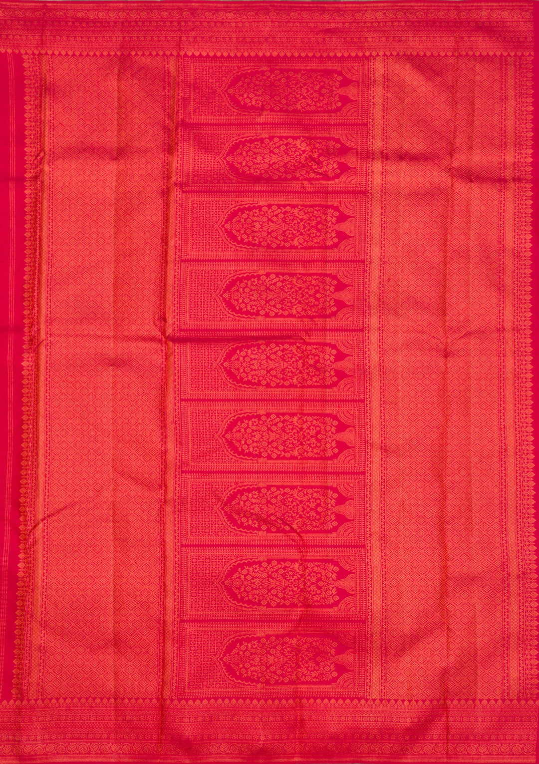Red Zariwork Pure Silk Saree-Koskii