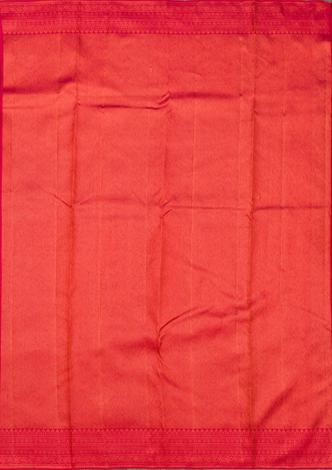Red Zariwork Pure Silk Saree-Koskii