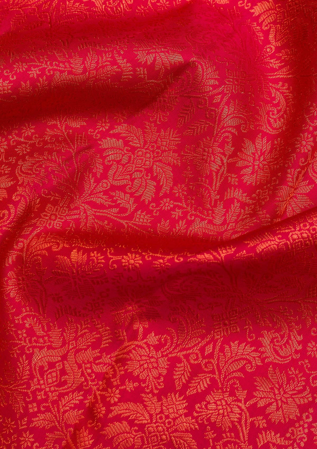 Red Zariwork Pure Silk Saree-Koskii