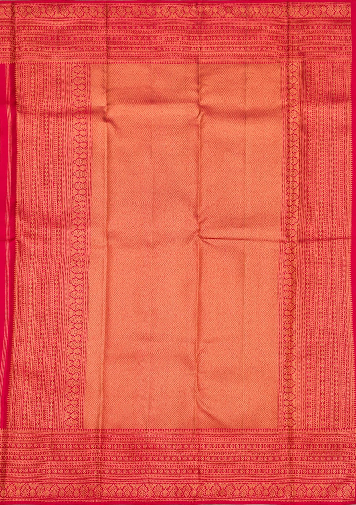 Red Zariwork Pure Silk Saree-Koskii