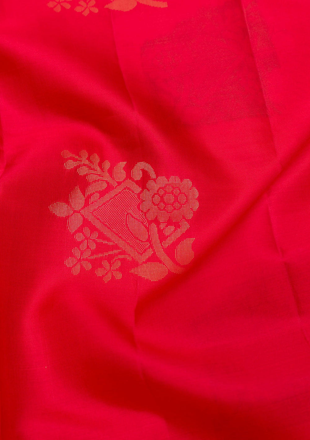Red Zariwork Pure Silk Saree-Koskii