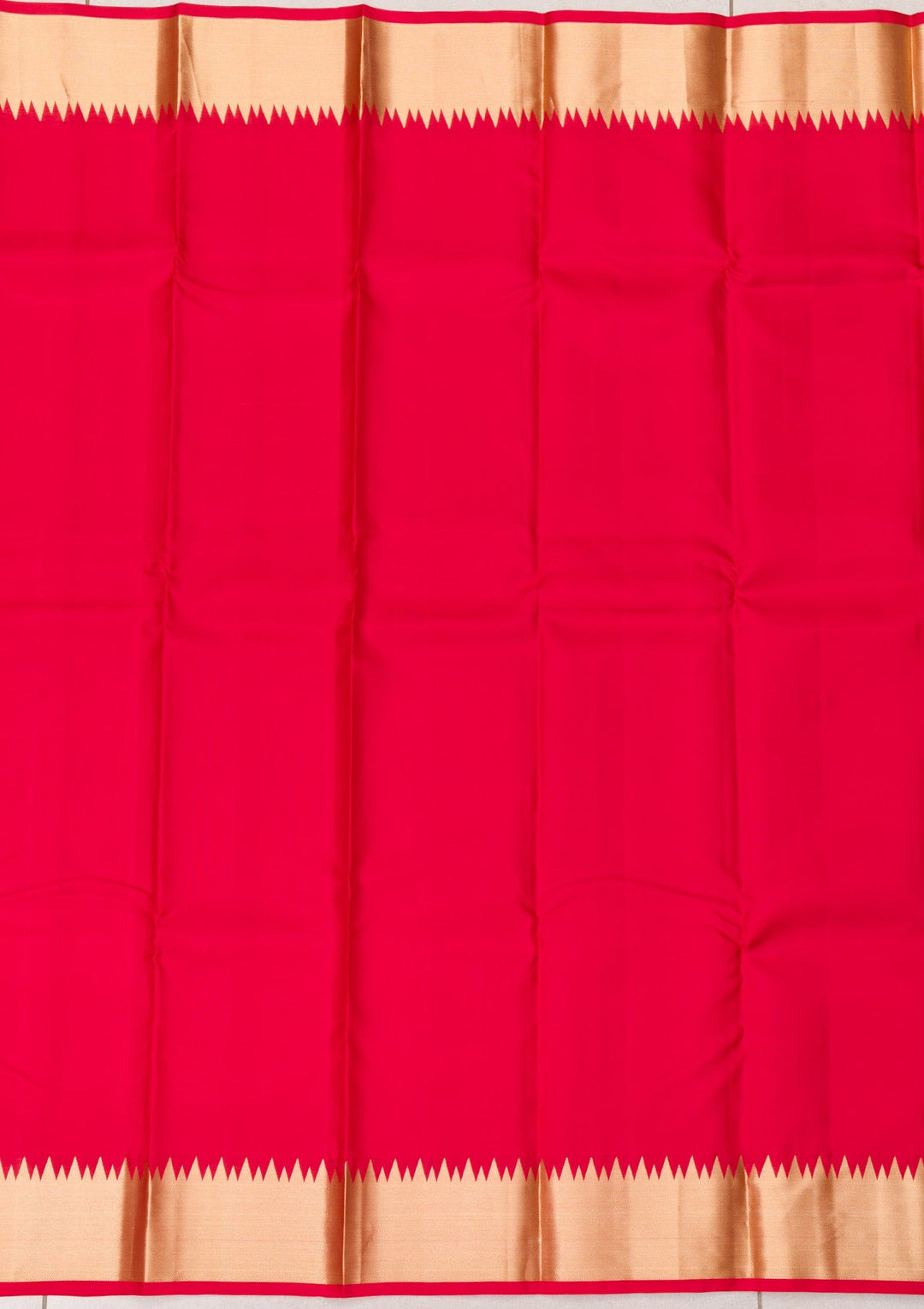 Red Zariwork Pure Silk Saree-Koskii