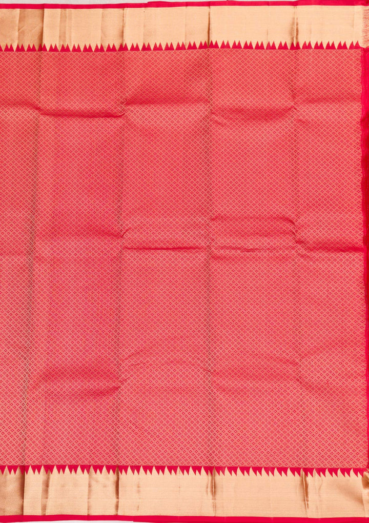 Red Zariwork Pure Silk Saree-Koskii
