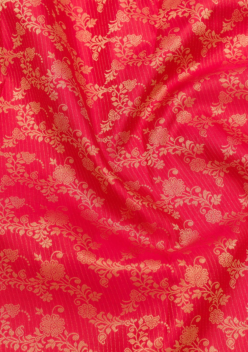 Red Zariwork Pure Silk Saree-Koskii