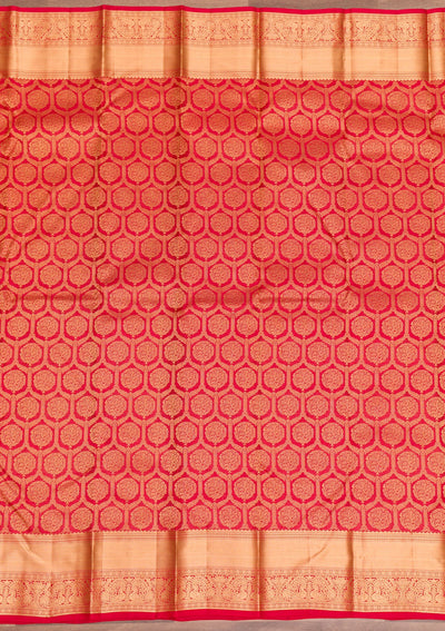 Red Zariwork Pure Silk Saree-Koskii