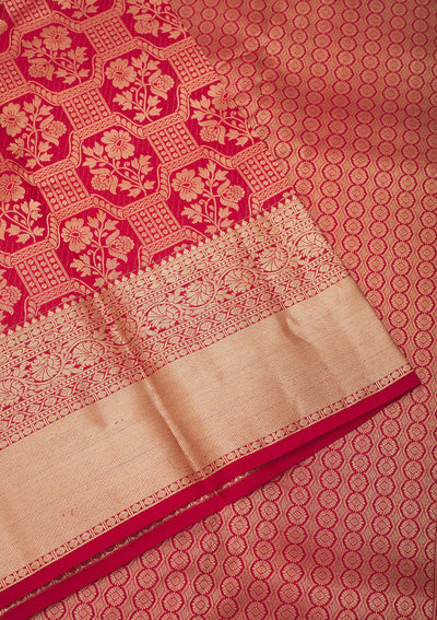 Red Zariwork Pure Silk Saree