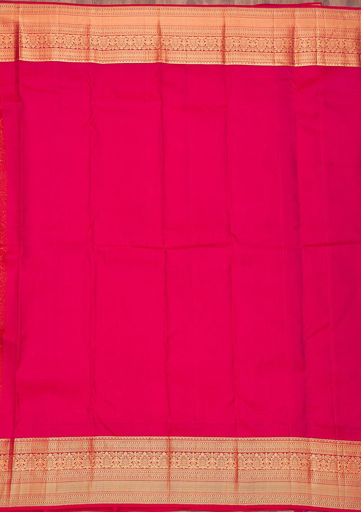 Red Zariwork Pure Silk Saree-Koskii