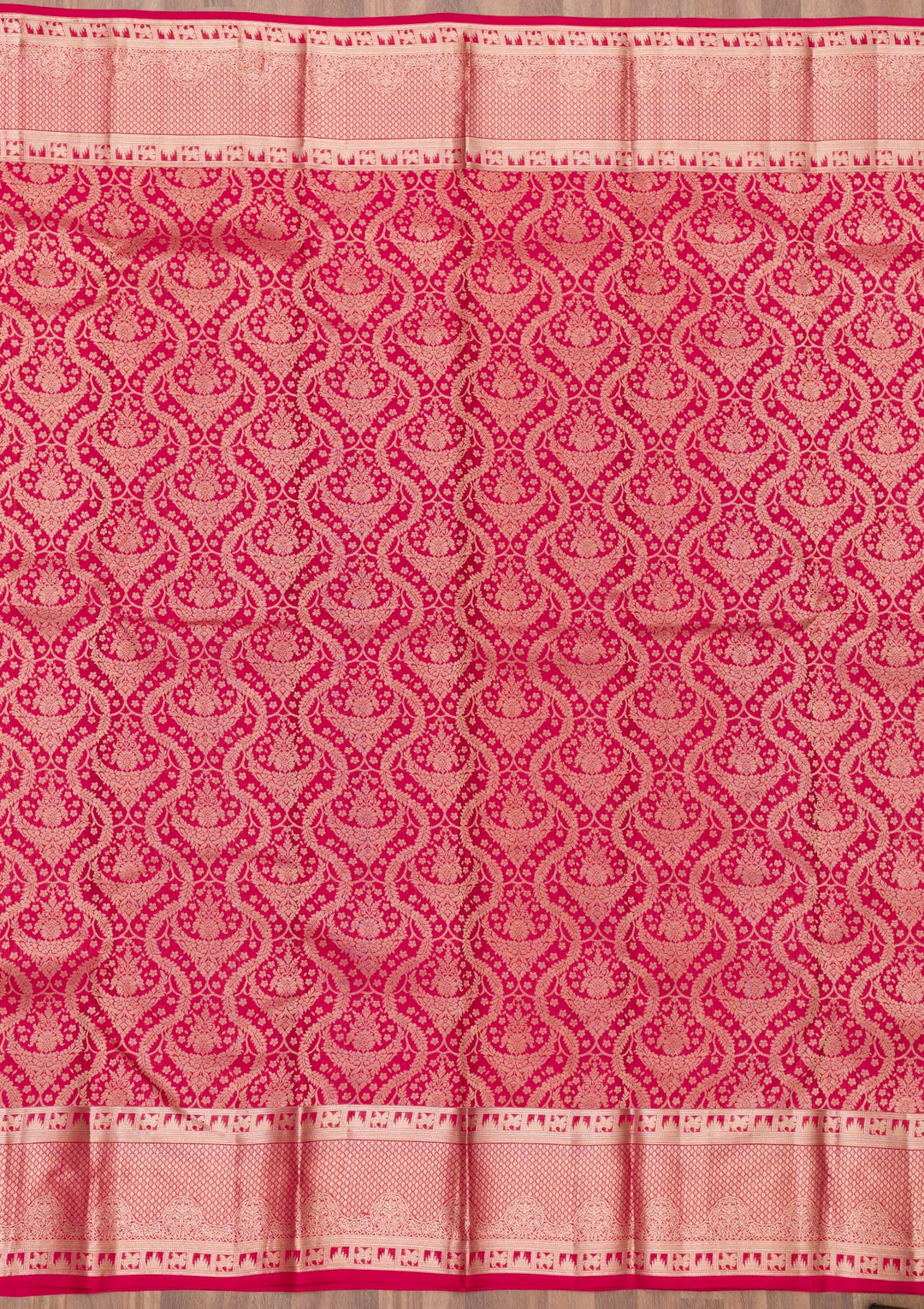 Red Zariwork Pure Silk Saree-Koskii