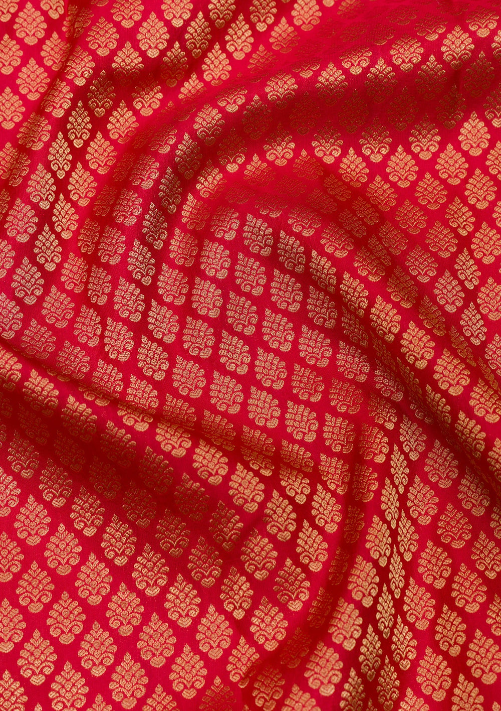 Red Zariwork Pure Silk Saree-Koskii
