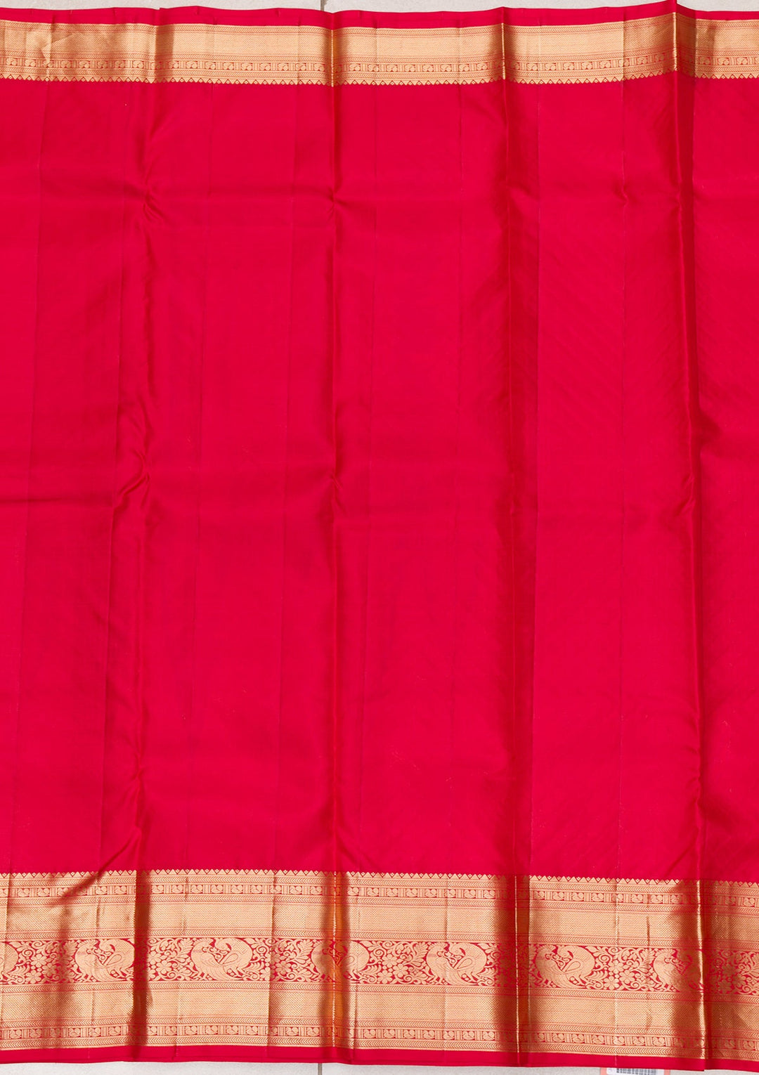 Red Zariwork Pure Silk Saree-Koskii