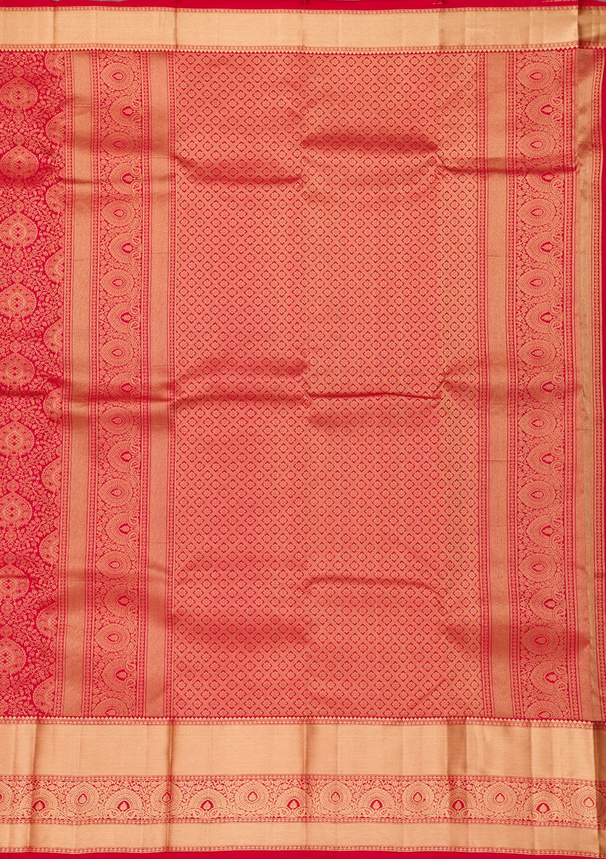 Red Zariwork Pure Silk Saree-Koskii