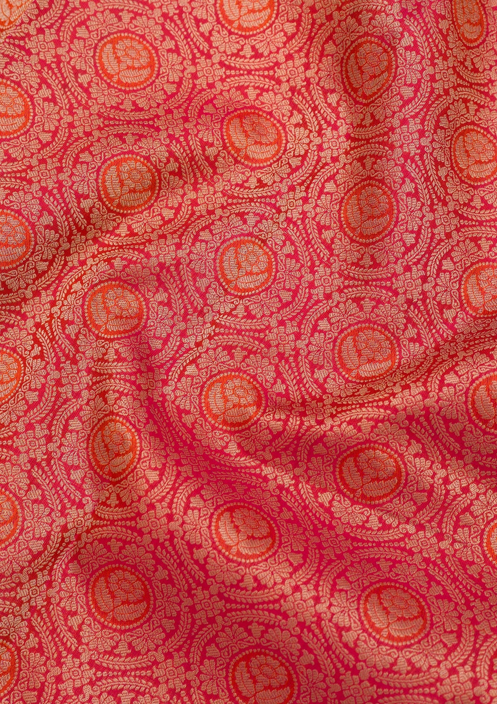 Red Zariwork Pure Silk Saree-Koskii