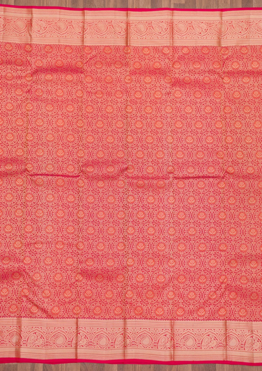 Red Zariwork Pure Silk Saree-Koskii