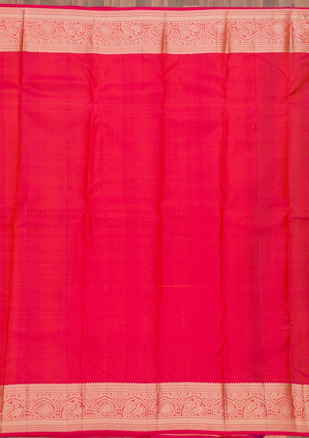 Red Zariwork Pure Silk Saree-Koskii