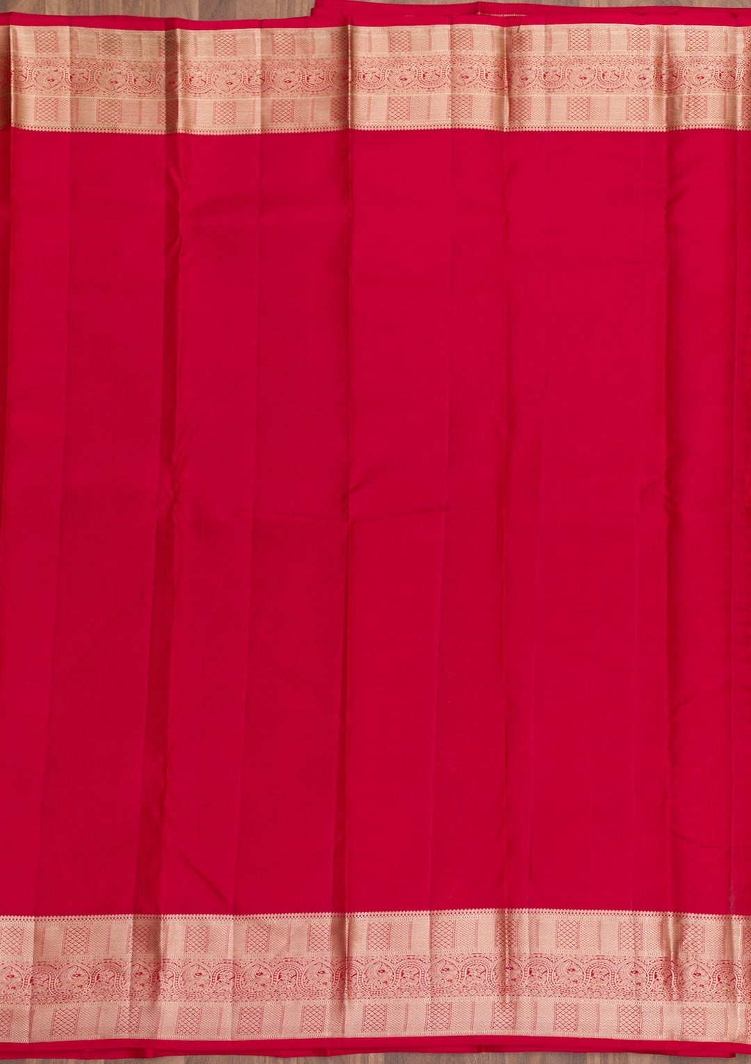 Red Zariwork Pure Silk Saree-Koskii
