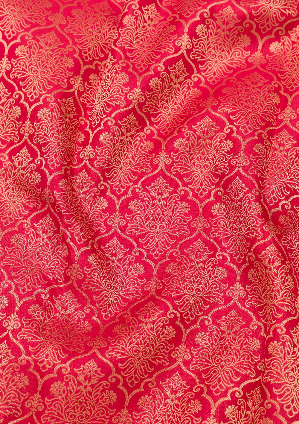Red Zariwork Pure Silk Saree-Koskii