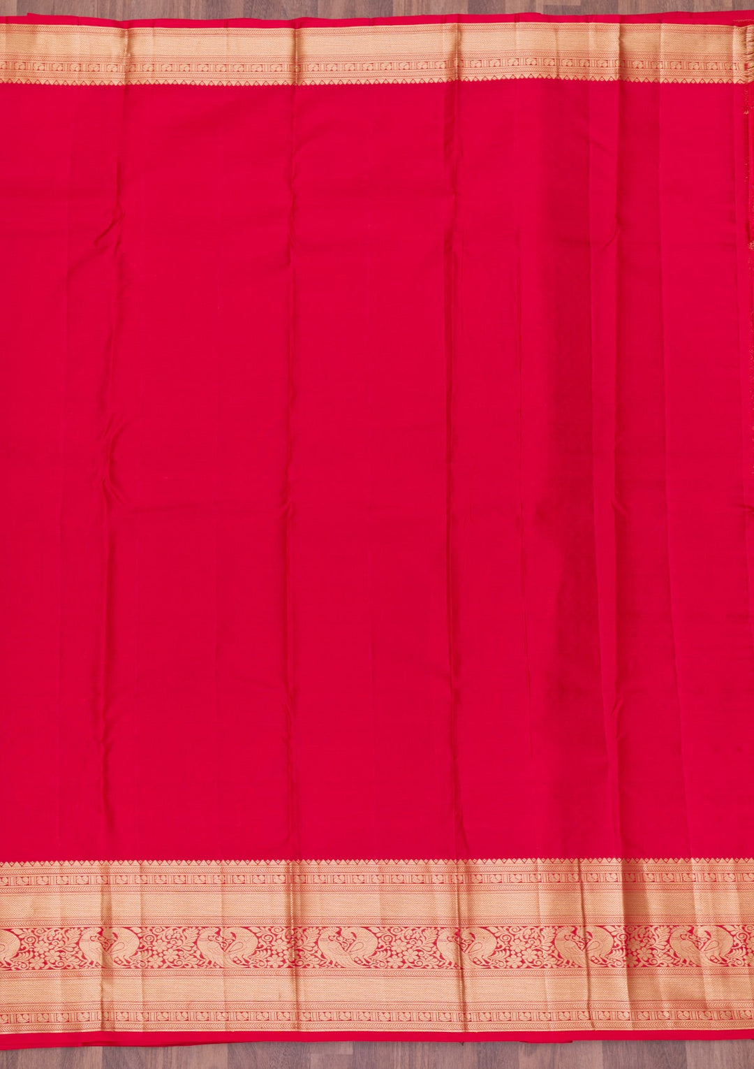 Red Zariwork Pure Silk Saree-Koskii