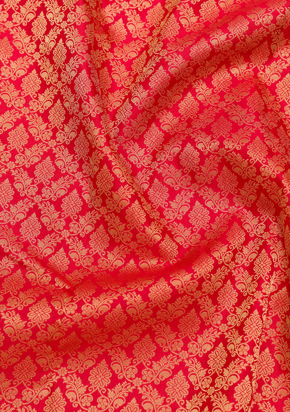 Red Zariwork Pure Silk Saree-Koskii