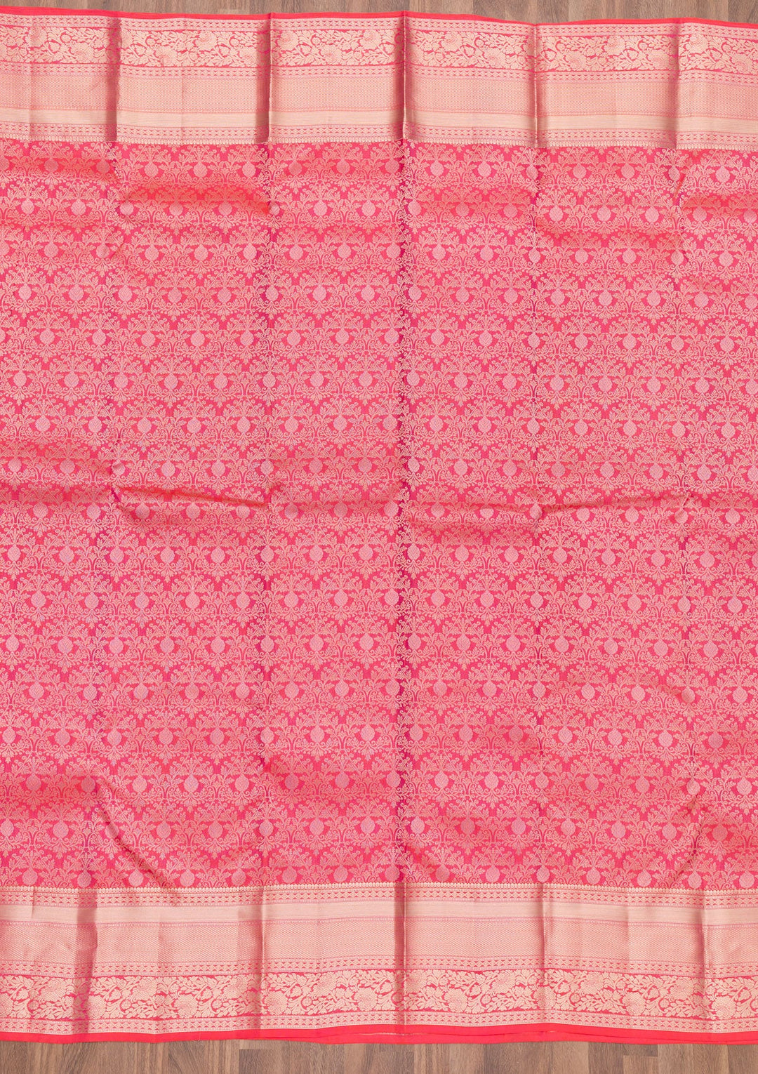 Red Zariwork Pure Silk Saree-Koskii
