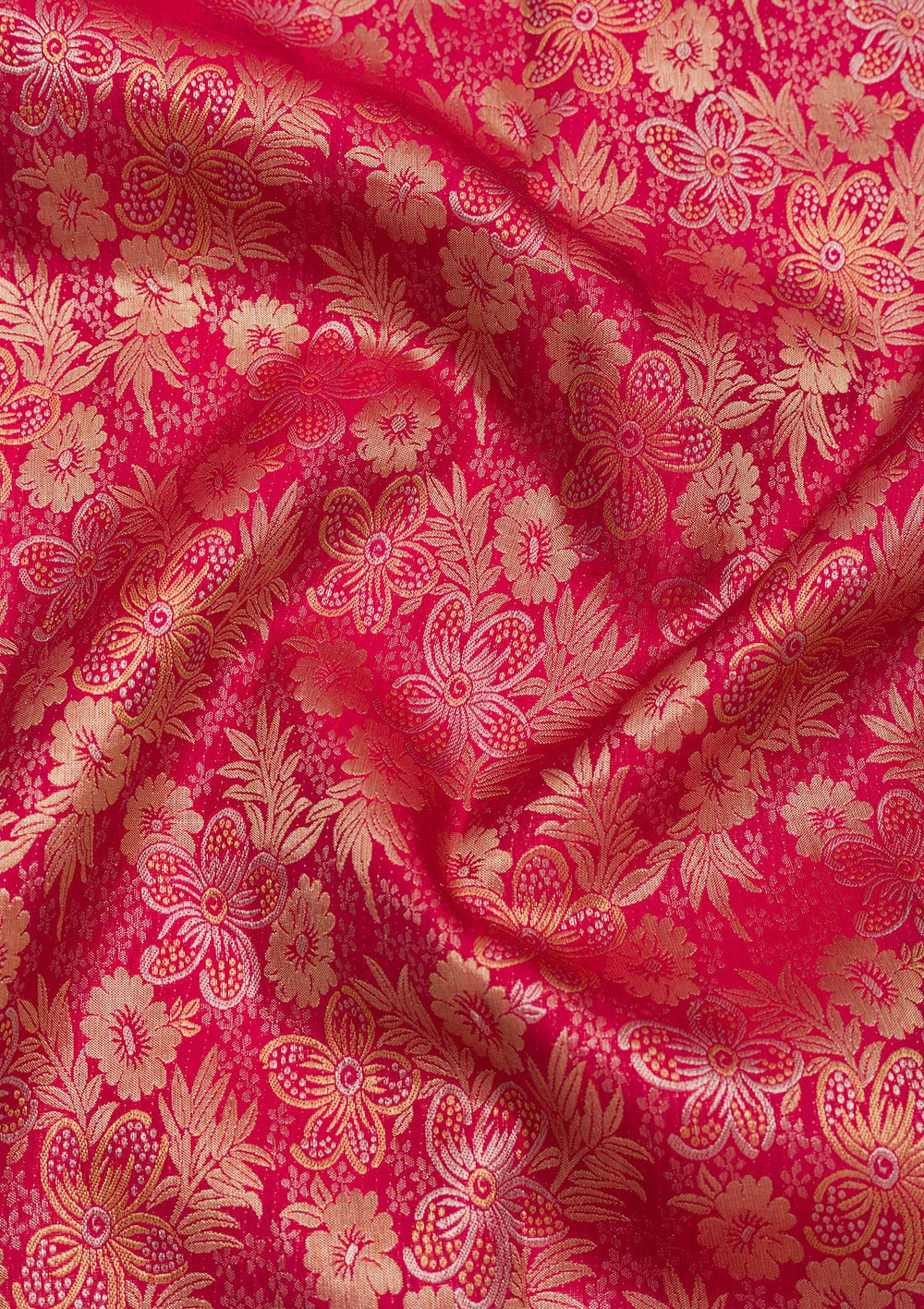 Red Zariwork Pure Silk Saree-Koskii