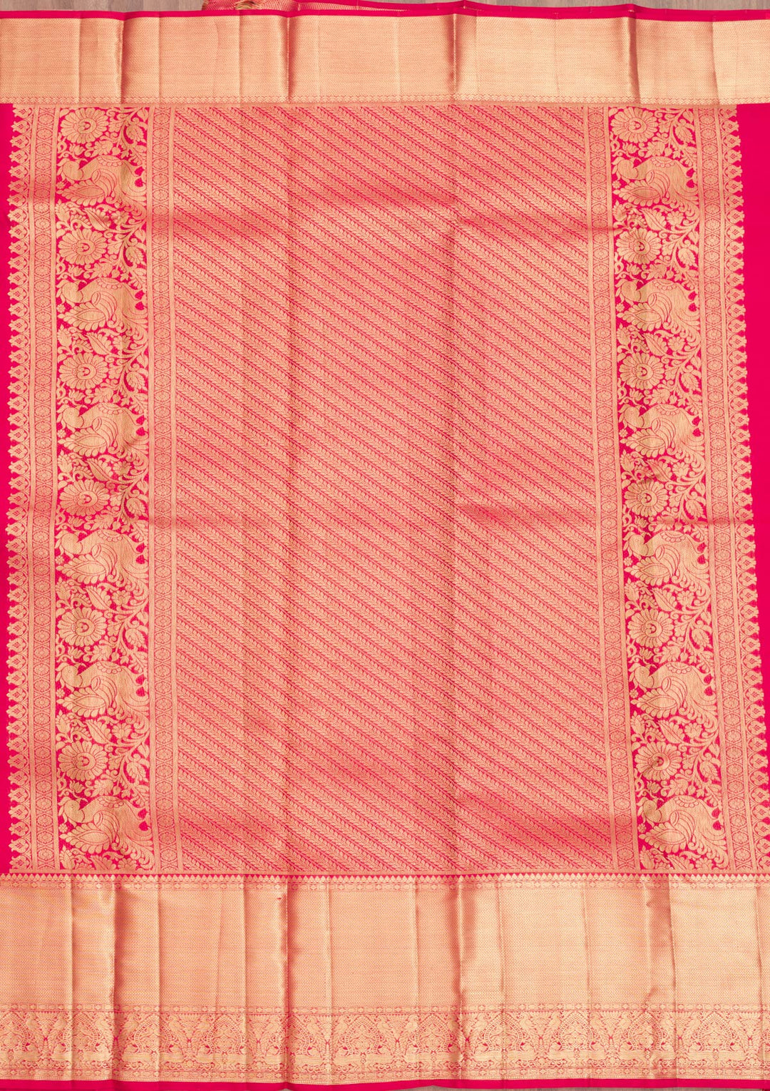 Red Zariwork Pure Silk Saree-Koskii
