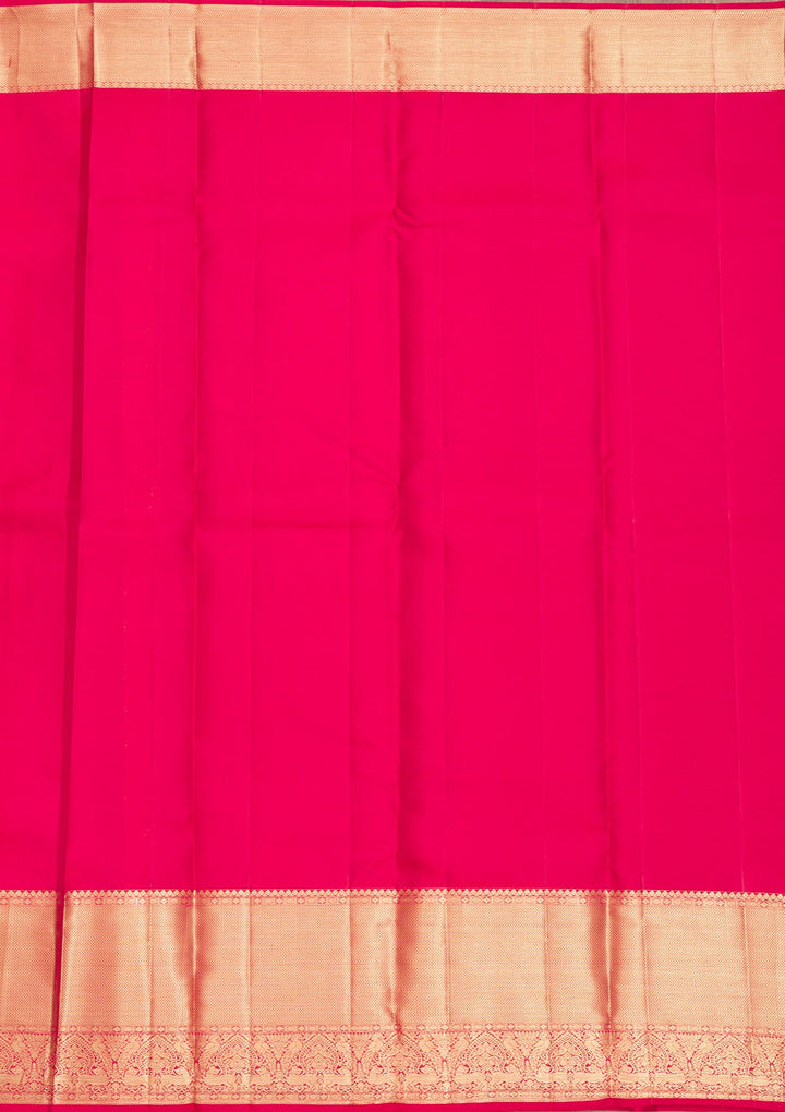 Red Zariwork Pure Silk Saree-Koskii