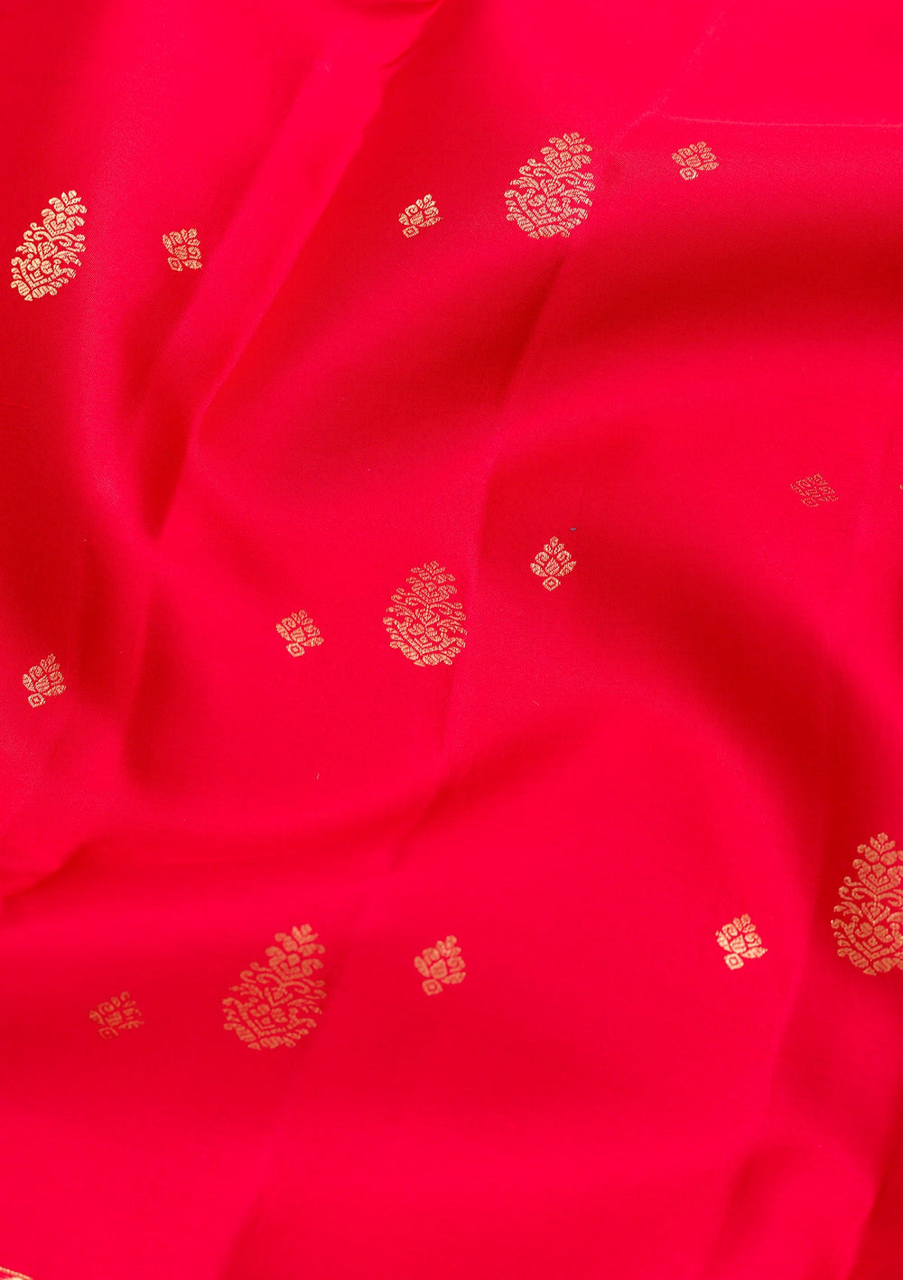 Red Zariwork Pure Silk Saree-Koskii