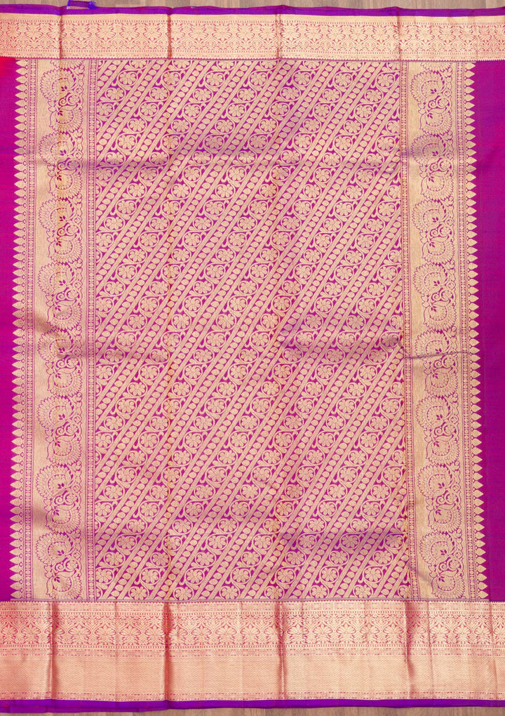 Red Zariwork Pure Silk Saree-Koskii