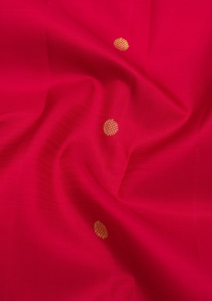 Red Zariwork Pure Silk Saree-Koskii