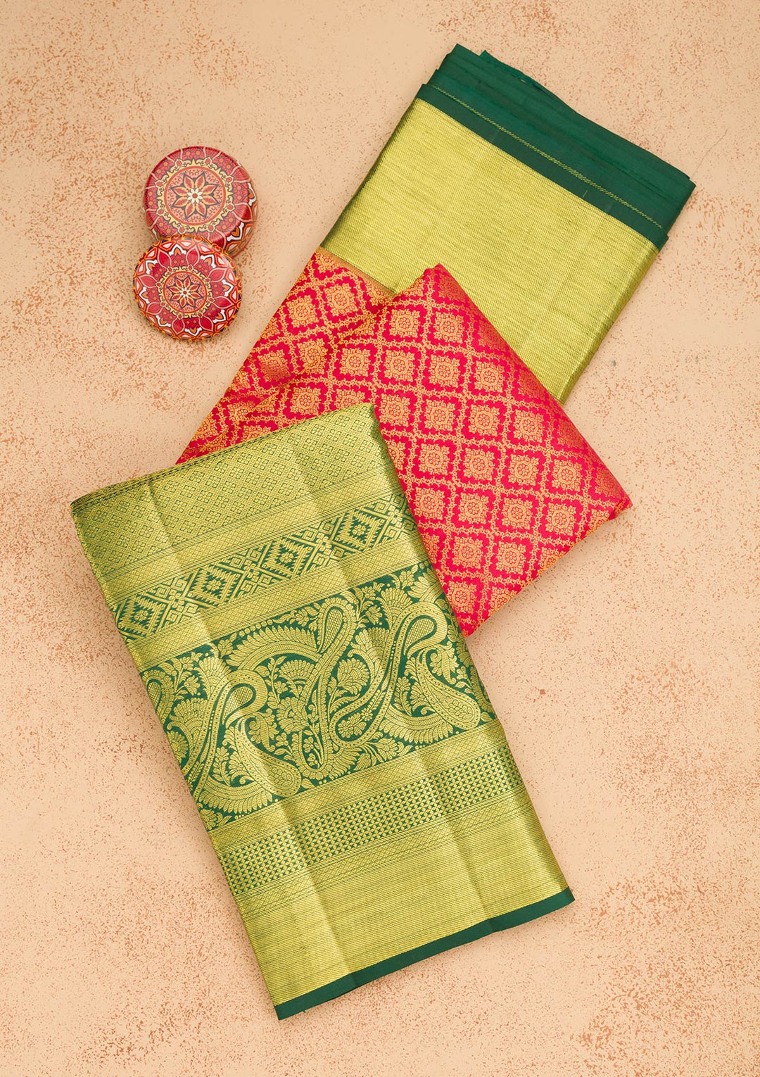 Red Zariwork Pure Silk Saree-Koskii