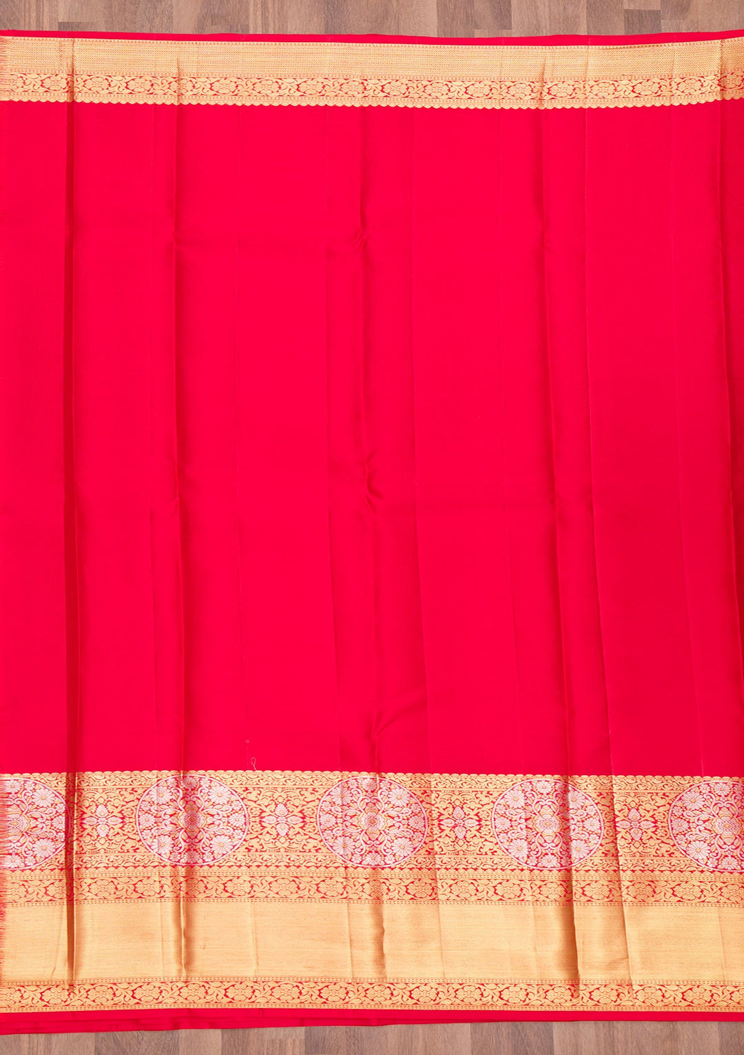Red Zariwork Pure Silk Saree-Koskii