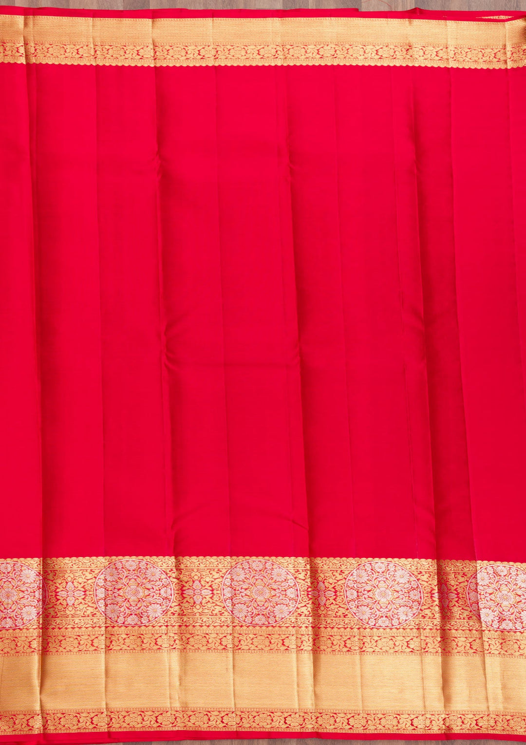 Red Zariwork Pure Silk Saree-Koskii
