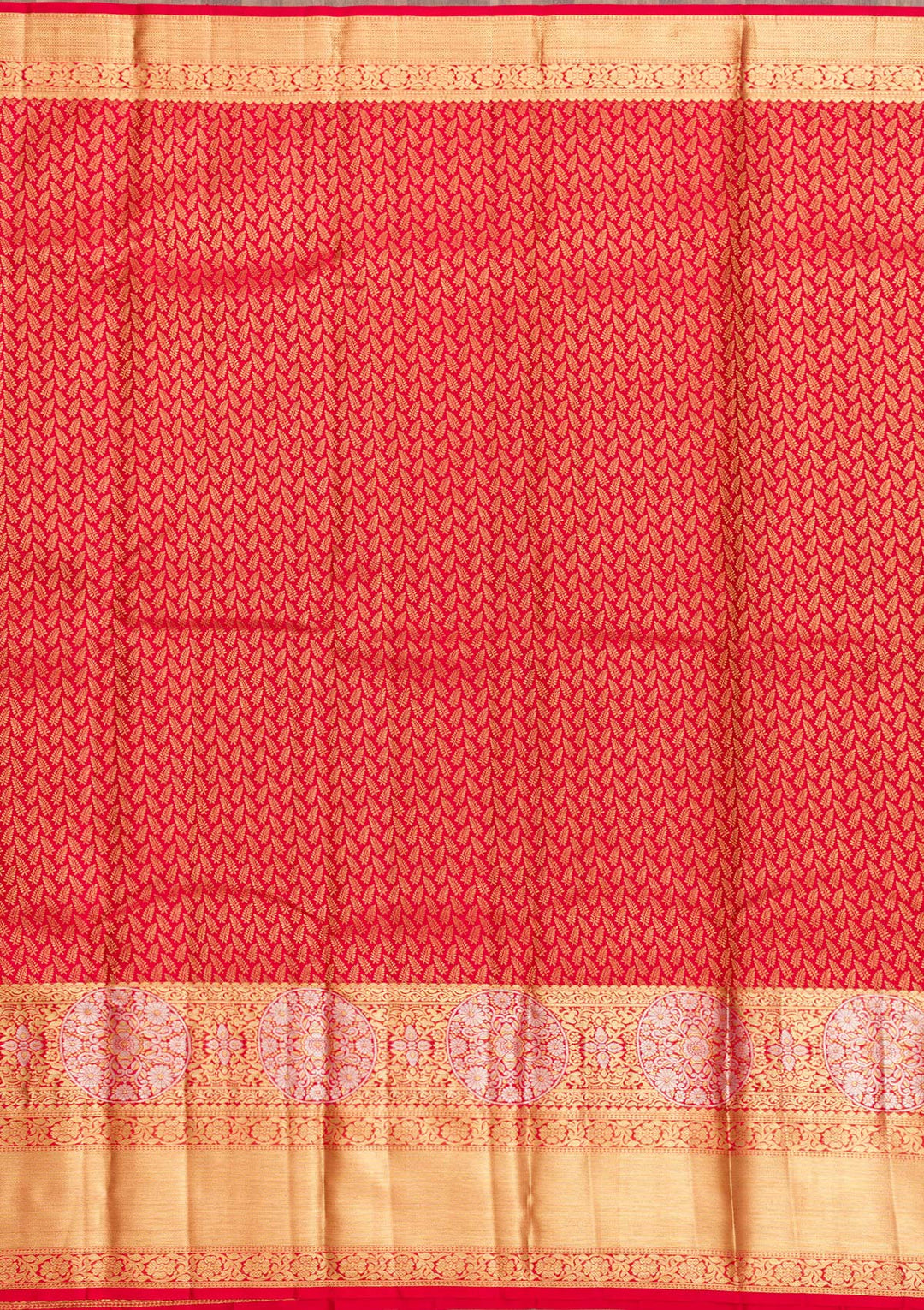 Red Zariwork Pure Silk Saree-Koskii