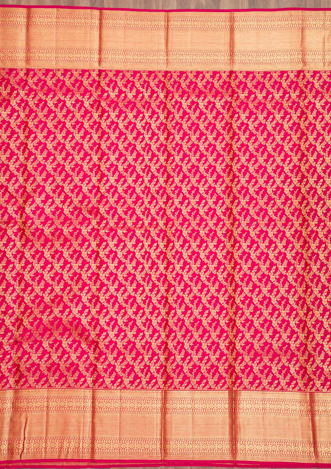 Red Zariwork Pure Silk Saree-Koskii