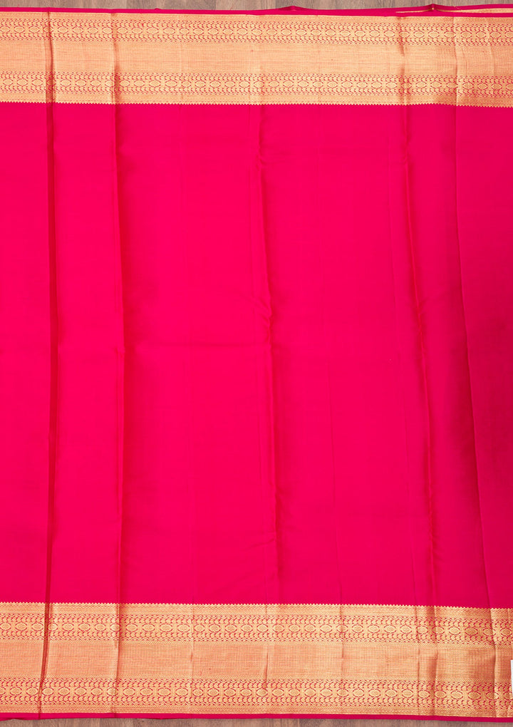Red Zariwork Pure Silk Saree-Koskii