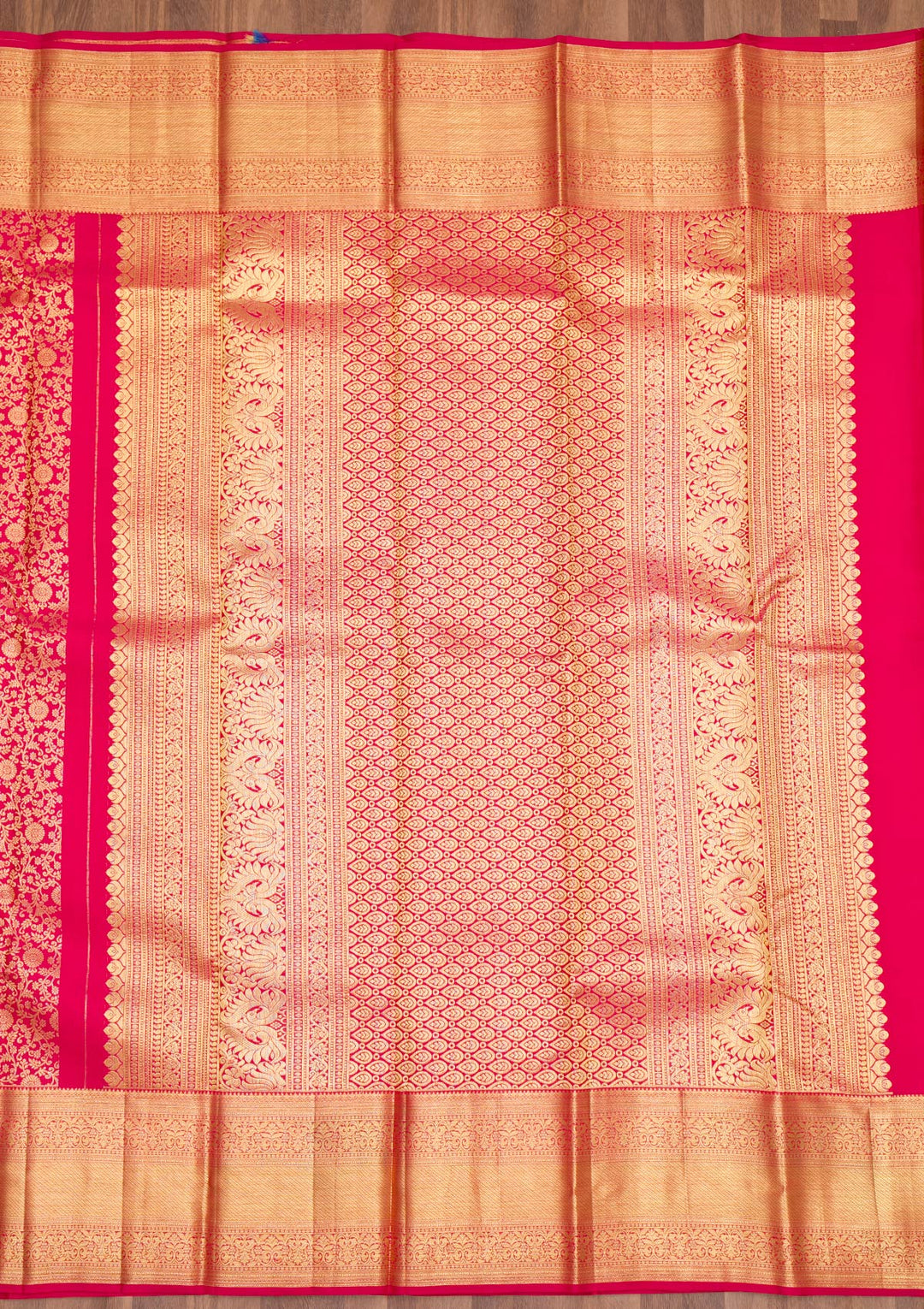 Red Zariwork Pure Silk Saree-Koskii