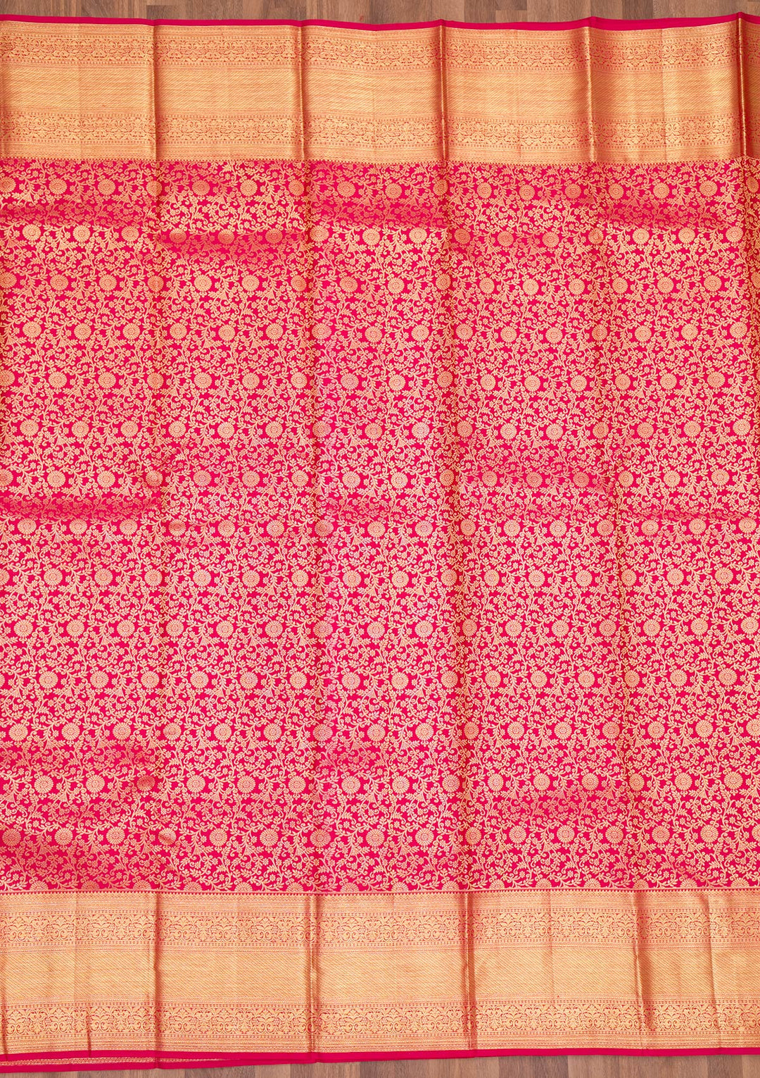 Red Zariwork Pure Silk Saree-Koskii