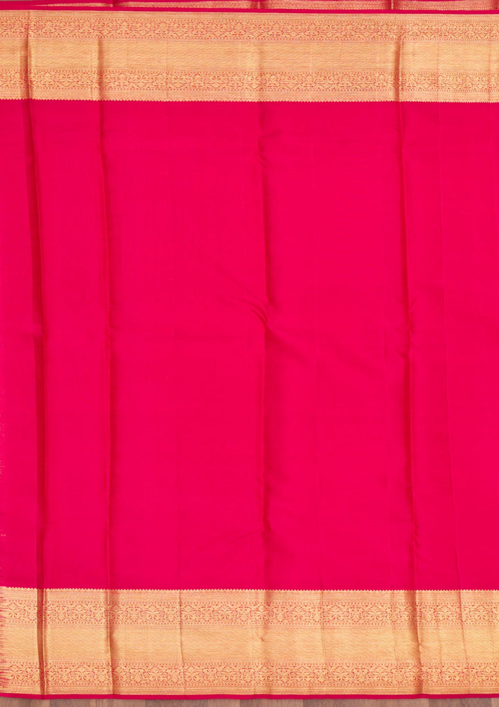 Red Zariwork Pure Silk Saree-Koskii