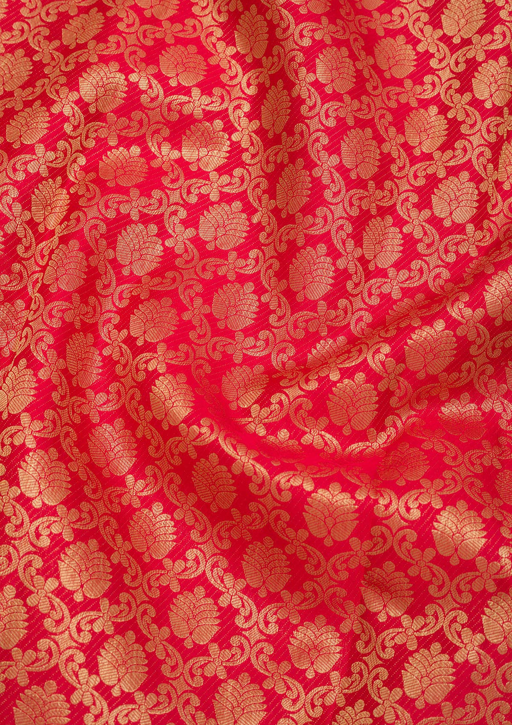 Red Zariwork Pure Silk Saree-Koskii