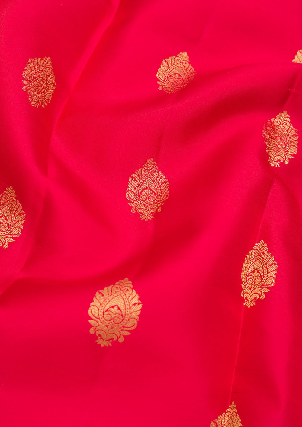 Red Zariwork Pure Silk Saree-Koskii