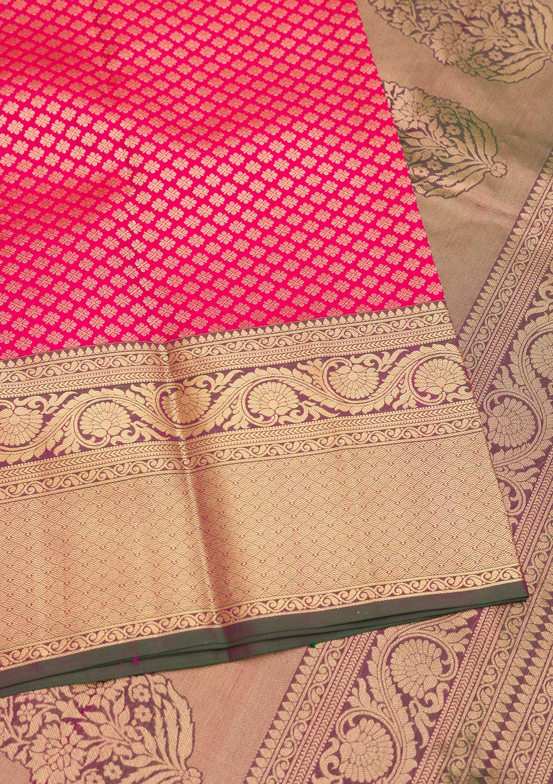 Red Zariwork Pure Silk Saree-Koskii