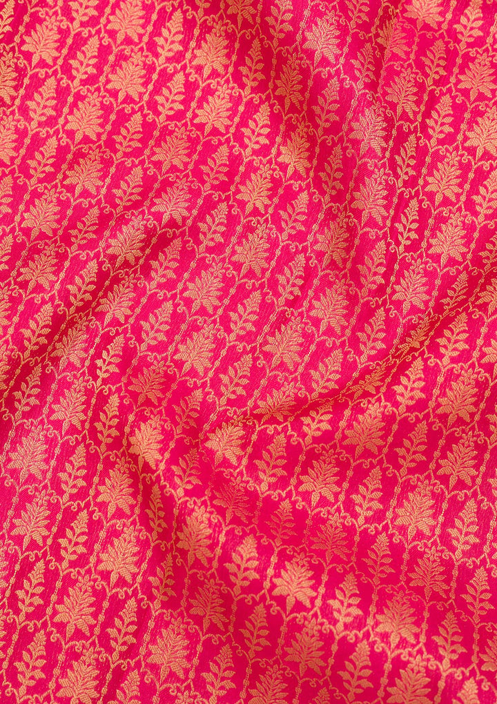 Red Zariwork Pure Silk Saree-Koskii