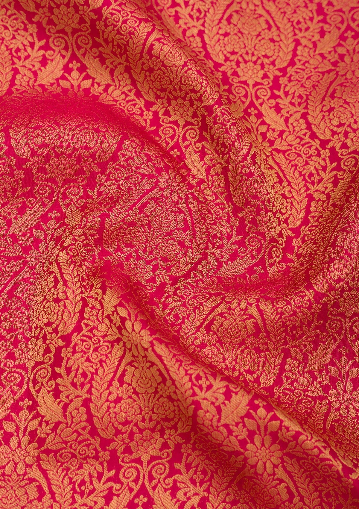 Red Zariwork Pure Silk Saree-Koskii